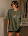 Oversize Baskılı T-Shirt Kadın Türk Kahvesi