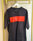 Oversize T-Shirt Siyah Milli Takım