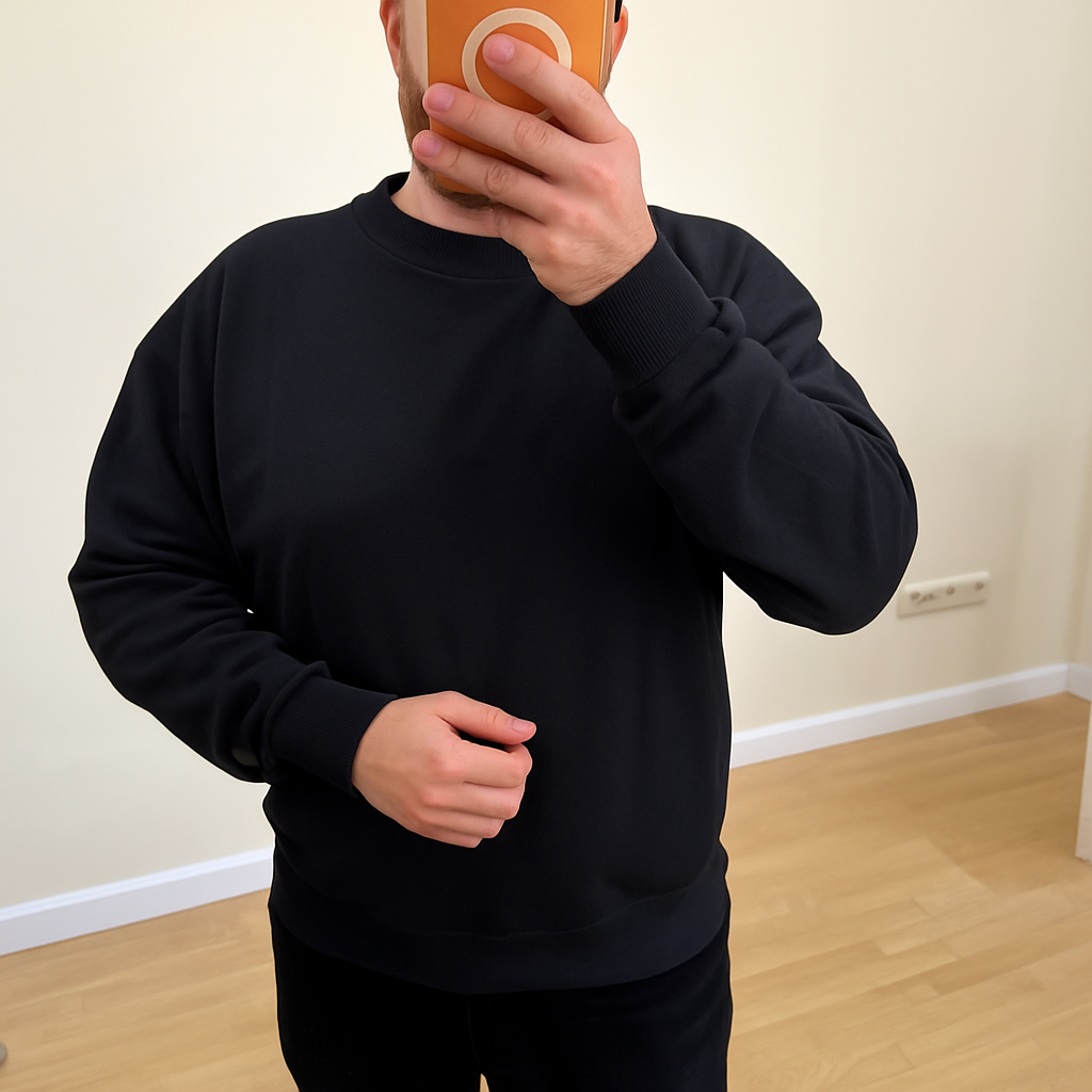 Basic sweatshirt Erkek Kırmızı