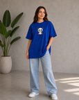 Oversize Baskılı T-Shirt Kadın Panda