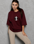 Oversize Baskılı T-Shirt Kadın Matmazel