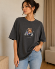 Oversize Baskılı T-Shirt Kadın Custom Club