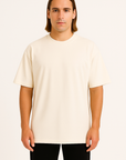 Oversize T-Shirt Ekru Erkek