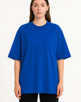 Oversize T-Shirt Saks Mavisi Kadın