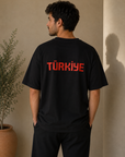 Oversize T-Shirt Siyah Milli Takım
