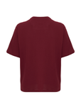 Oversize T-Shirt Bordo Erkek