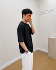 Oversize T-Shirt Siyah Erkek
