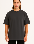 Oversize T-Shirt Antrasit Gri Erkek