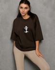 Oversize Baskılı T-Shirt Kadın Matmazel