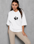 Oversize Baskılı T-Shirt Kadın Matmazel