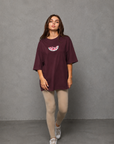 Oversize Baskılı T-Shirt Kadın Karpuz Dilim