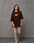 Oversize Baskılı T-Shirt Kadın Karpuz Dilim