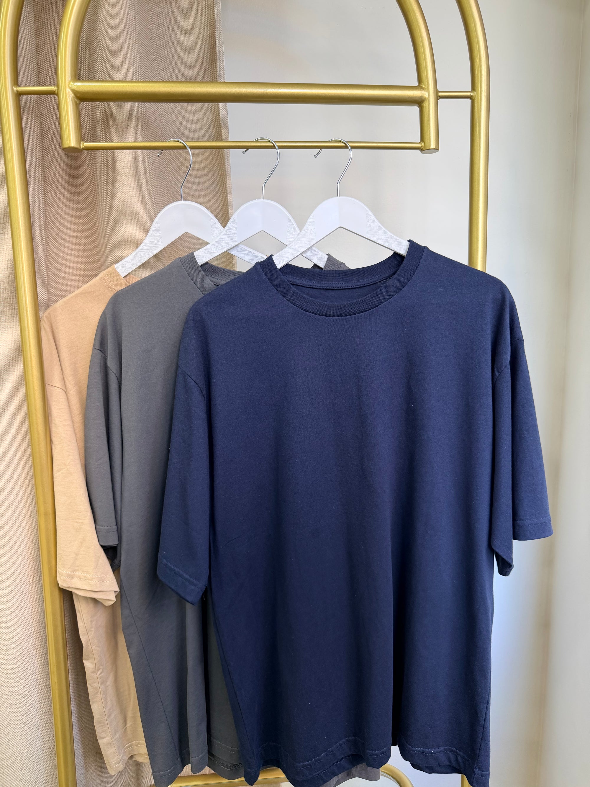 Oversize T-Shirt 3 lü Paket(Lacivert sütlü kahve antrasit)