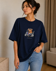 Oversize Baskılı T-Shirt Kadın Custom Club