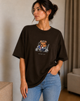 Oversize Baskılı T-Shirt Kadın Custom Club