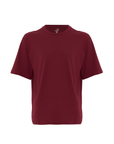 Oversize T-Shirt Bordo Erkek