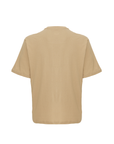 Oversize T-Shirt Sütlü Kahve Kadın